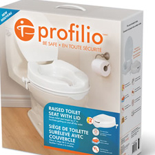 Raised Toilet Seat With Lid (2in)