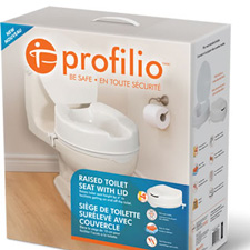 Raised Toilet Seat With Lid (4in)